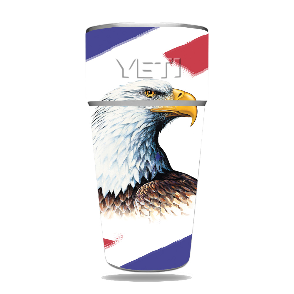 Picture of MightySkins YERAM26SI-Eagle Head Skin for Yeti Rambler 26 oz Stackable Cup - Eagle Head