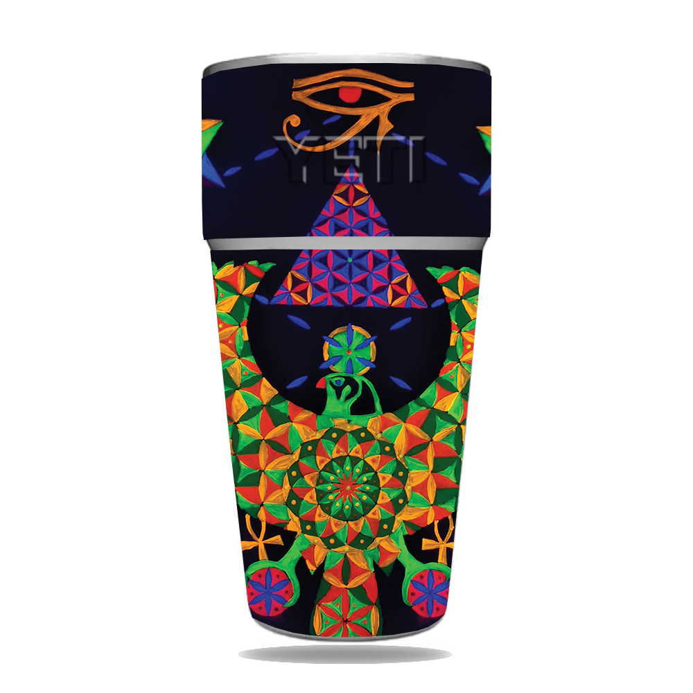 Picture of MightySkins YERAM26SI-Egyptian Geometry Skin for Yeti Rambler 26 oz Stackable Cup - Egyptian Geometry