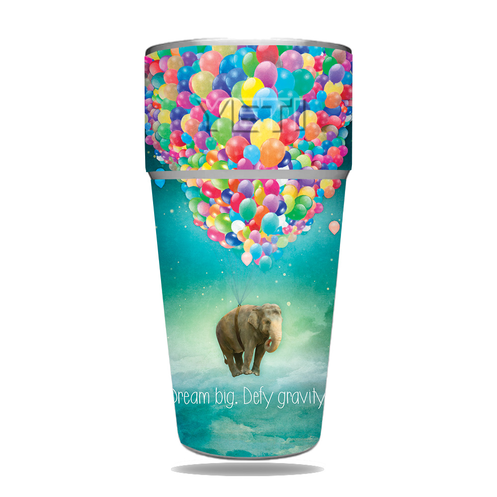 Picture of MightySkins YERAM26SI-Elephant Balloons Skin for Yeti Rambler 26 oz Stackable Cup - Elephant Balloons