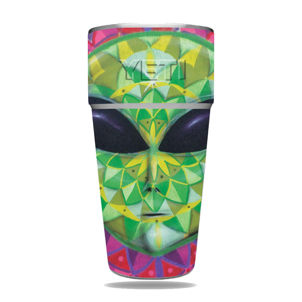 Picture of MightySkins YERAM26SI-Geometric Alien Skin for Yeti Rambler 26 oz Stackable Cup - Geometric Alien