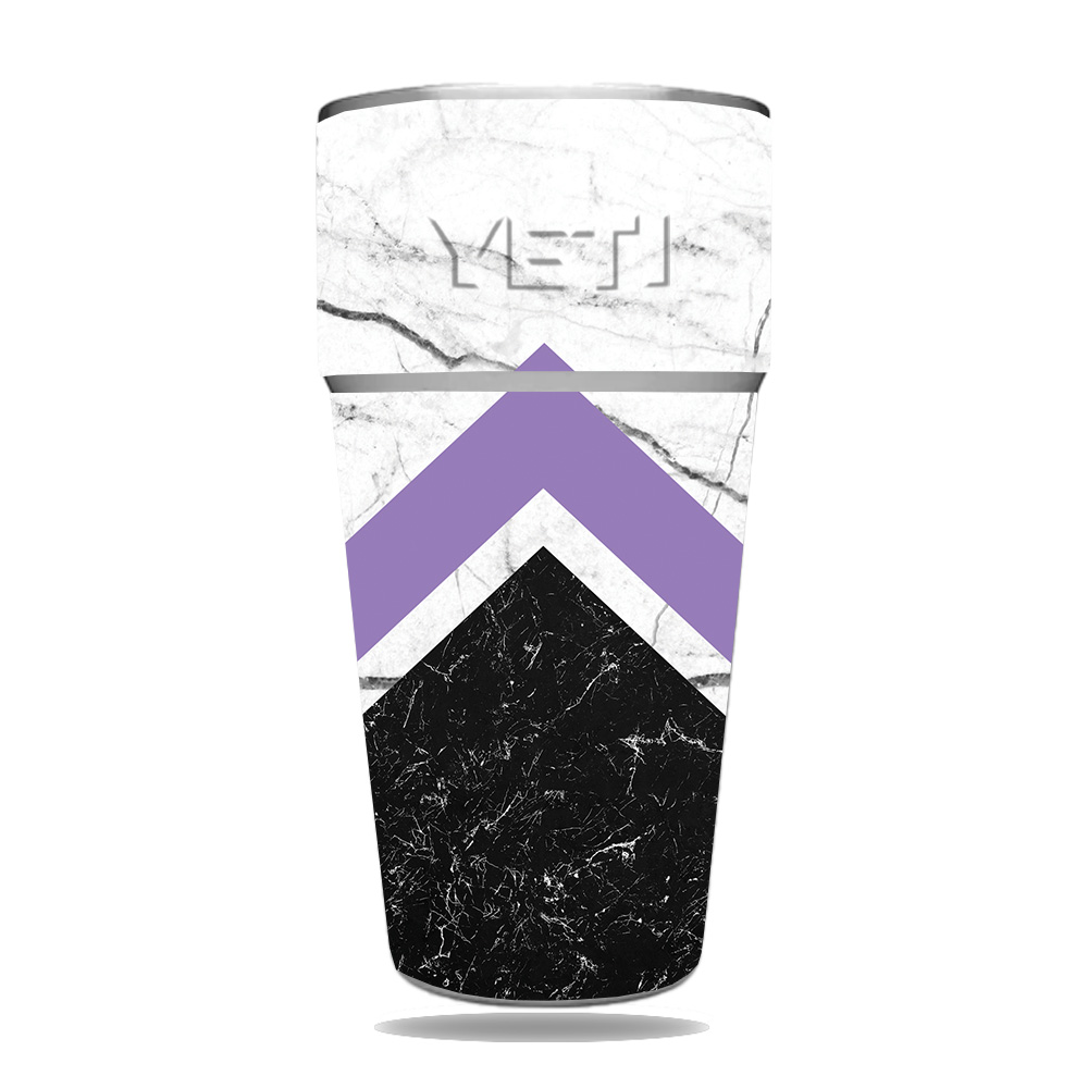 Picture of MightySkins YERAM26SI-Geometric Marble Skin for Yeti Rambler 26 oz Stackable Cup - Geometric Marble