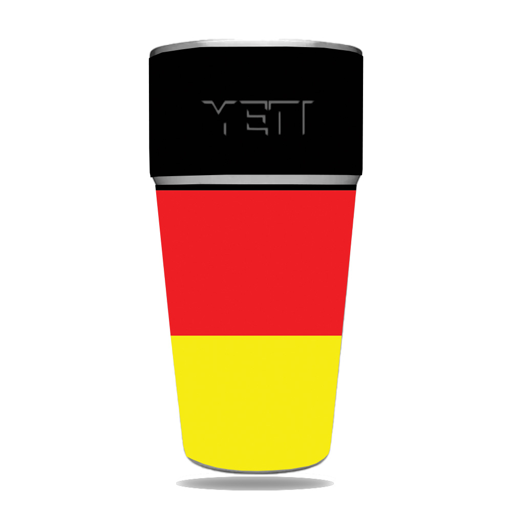 Picture of MightySkins YERAM26SI-German Flag Skin for Yeti Rambler 26 oz Stackable Cup - German Flag