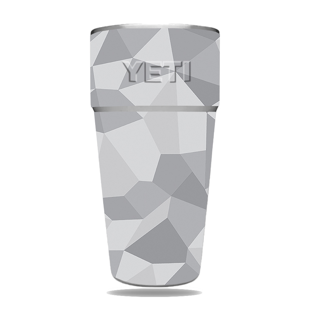 Picture of MightySkins YERAM26SI-Gray Polygon Skin for Yeti Rambler 26 oz Stackable Cup - Gray Polygon