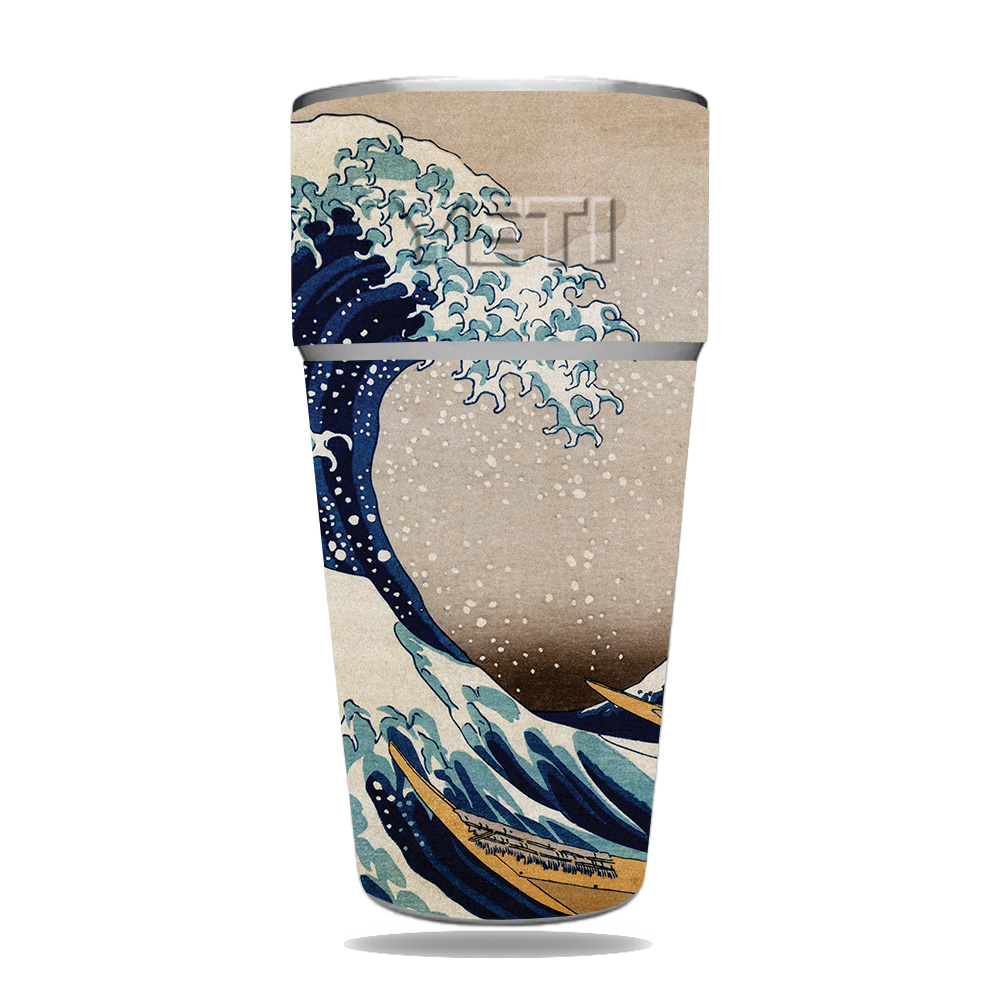 Picture of MightySkins YERAM26SI-Great Wave Of Kanagawa Skin for Yeti Rambler 26 oz Stackable Cup - Great Wave of Kanagawa
