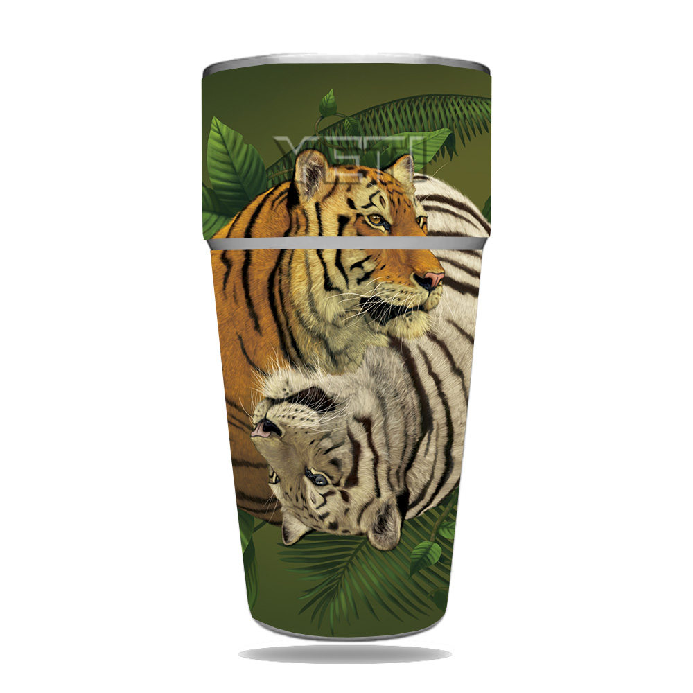 Picture of MightySkins YERAM26SI-Tiger Yin Yang Skin for Yeti Rambler 26 oz Stackable Cup - Tiger Yin Yang