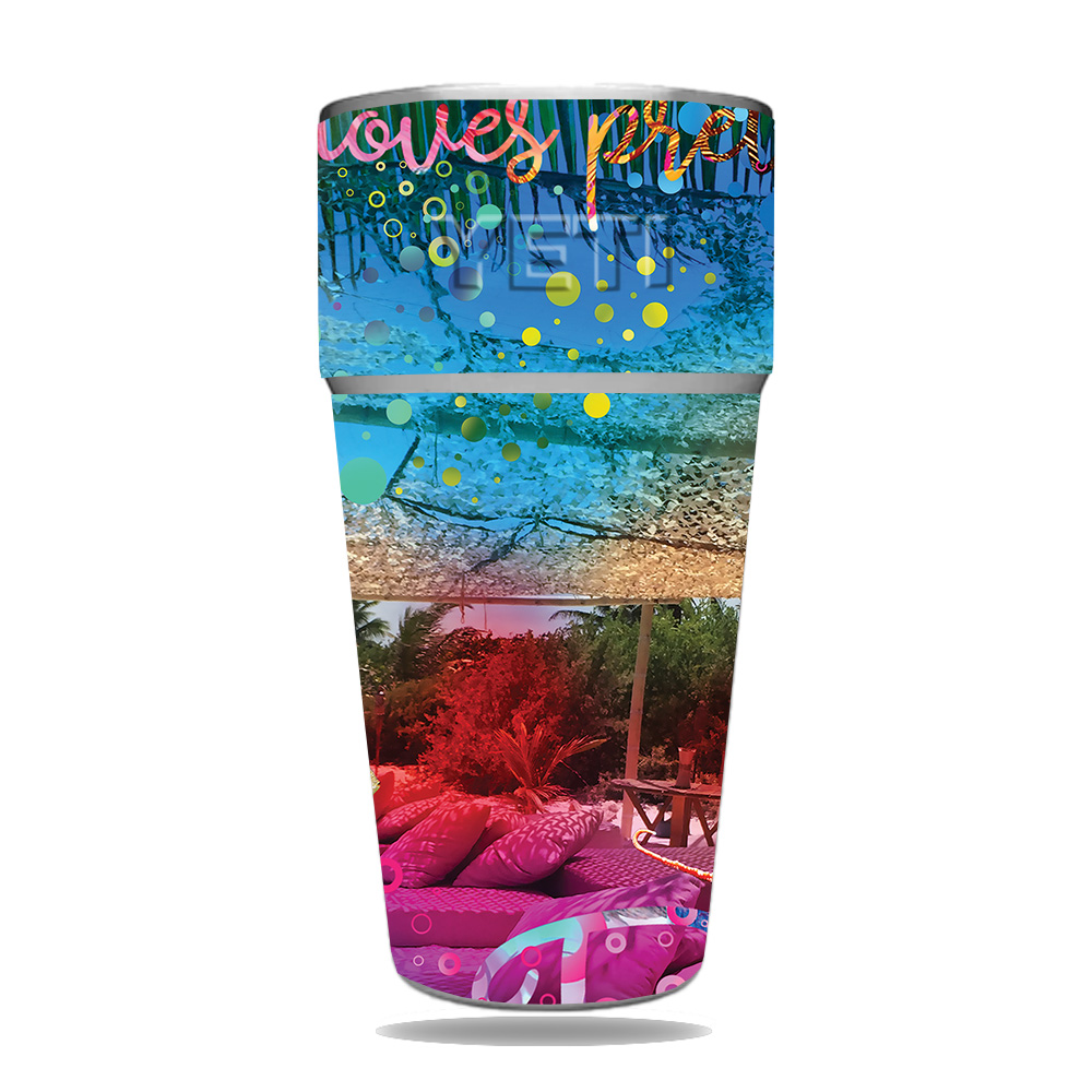 Picture of MightySkins YERAM26SI-Tropical Resort Skin for Yeti Rambler 26 oz Stackable Cup - Tropical Resort
