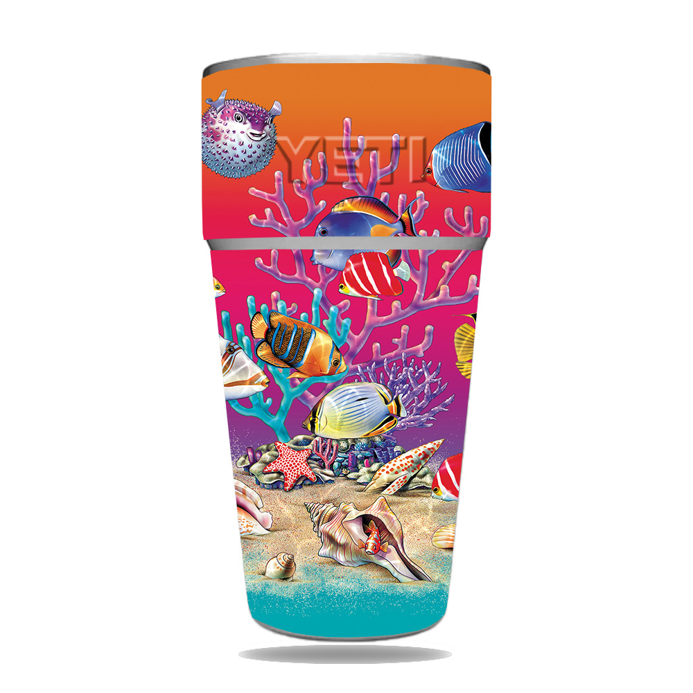 Picture of MightySkins YERAM26SI-Coral Garden Skin for Yeti Rambler 26 oz Stackable Cup - Coral Garden