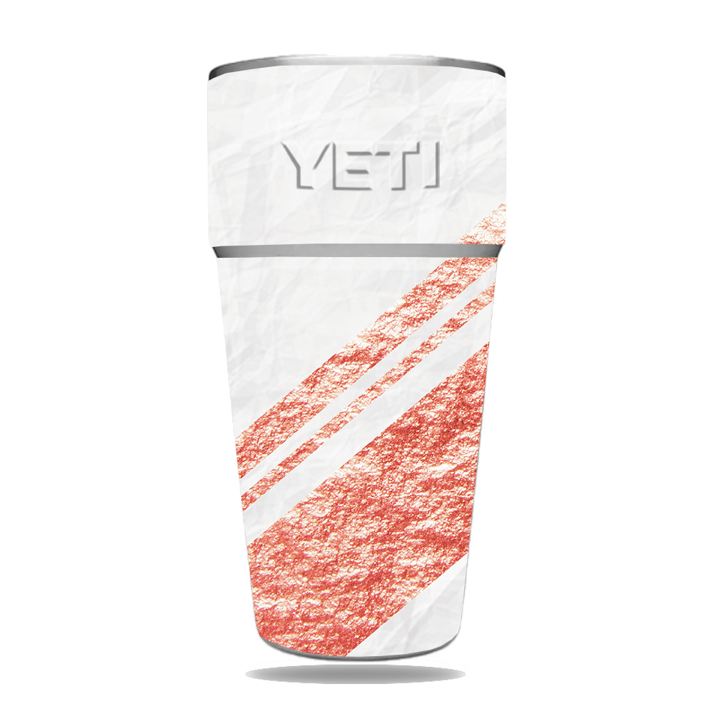 Picture of MightySkins YERAM26SI-Crumpled Rose Gold Skin for Yeti Rambler 26 oz Stackable Cup - Crumpled Rose Gold