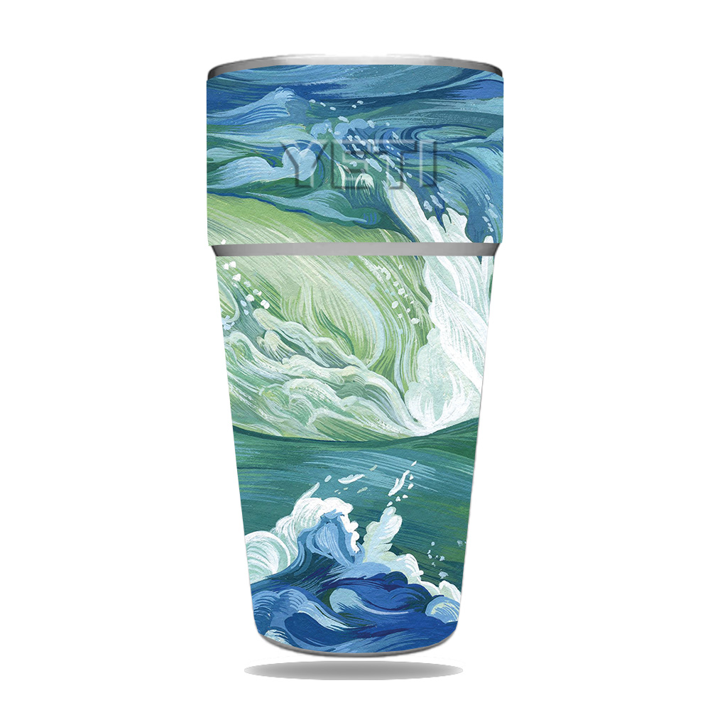 Picture of MightySkins YERAM26SI-Cyclone Wave Skin for Yeti Rambler 26 oz Stackable Cup - Cyclone Wave