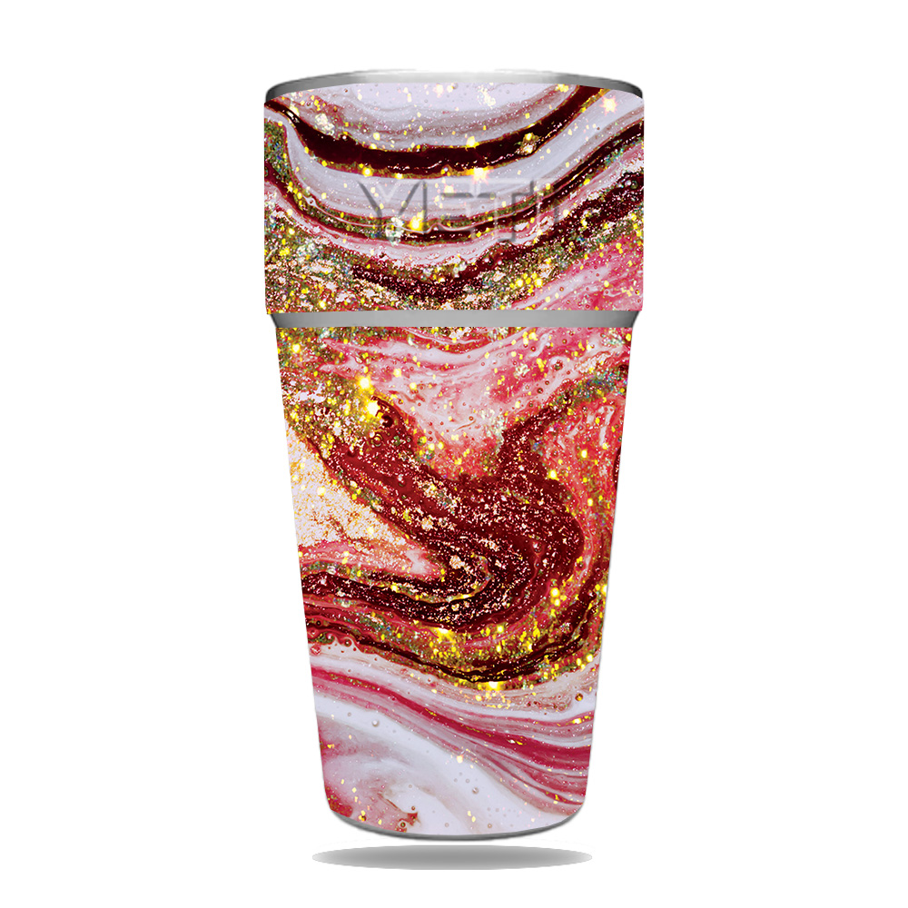 Picture of MightySkins YERAM26SI-Dark Rose Gem Skin for Yeti Rambler 26 oz Stackable Cup - Dark Rose Gem
