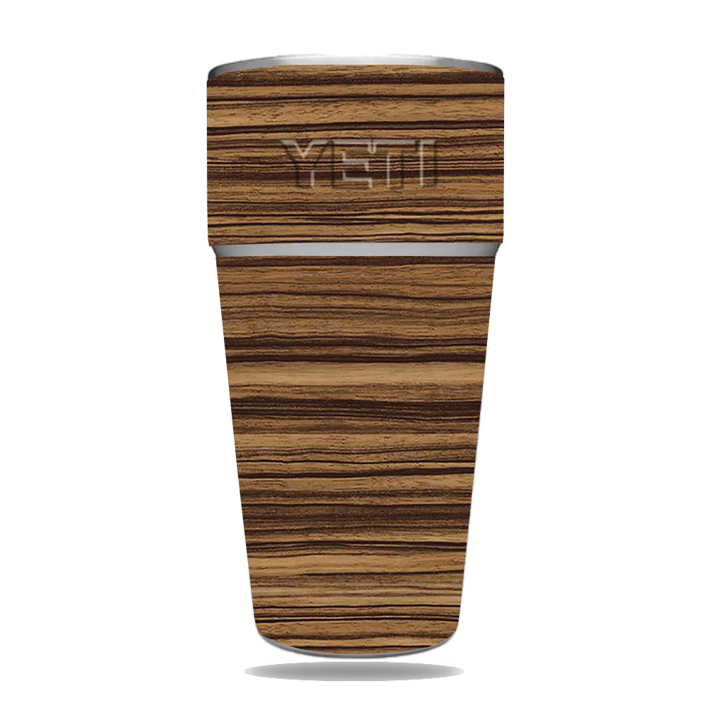 Picture of MightySkins YERAM26SI-Dark Zebra Wood Skin for Yeti Rambler 26 oz Stackable Cup - Dark Zebra Wood