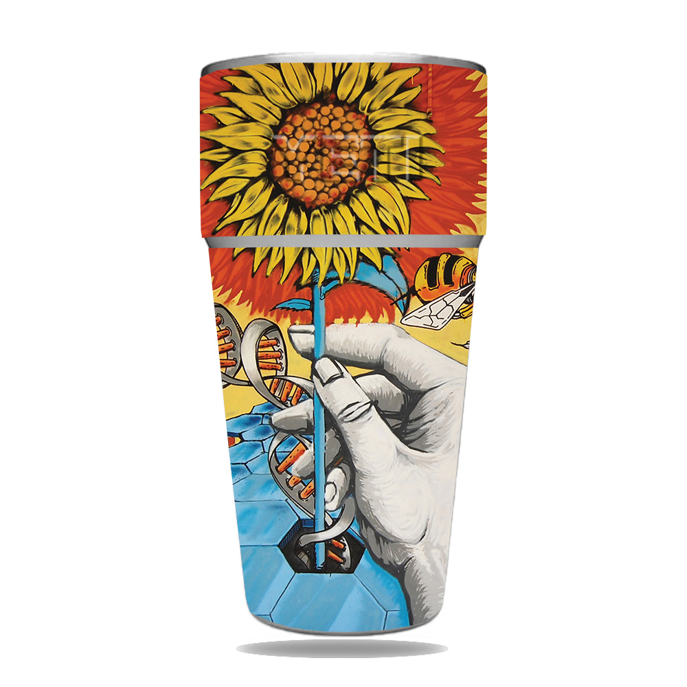 Picture of MightySkins YERAM26SI-Sunflower Dna Skin for Yeti Rambler 26 oz Stackable Cup - Sunflower Dna