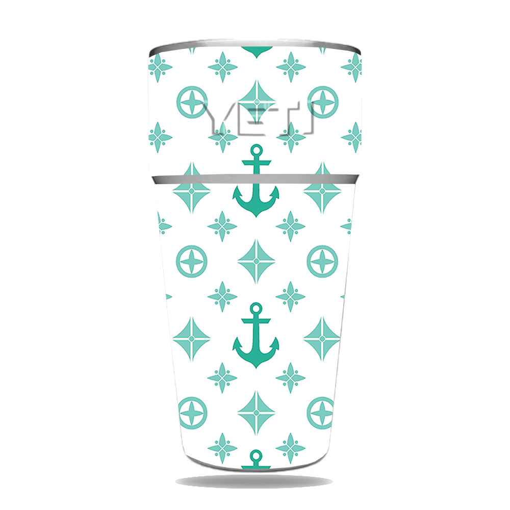 Picture of MightySkins YERAM26SI-Teal Designer Skin for Yeti Rambler 26 oz Stackable Cup - Teal Designer