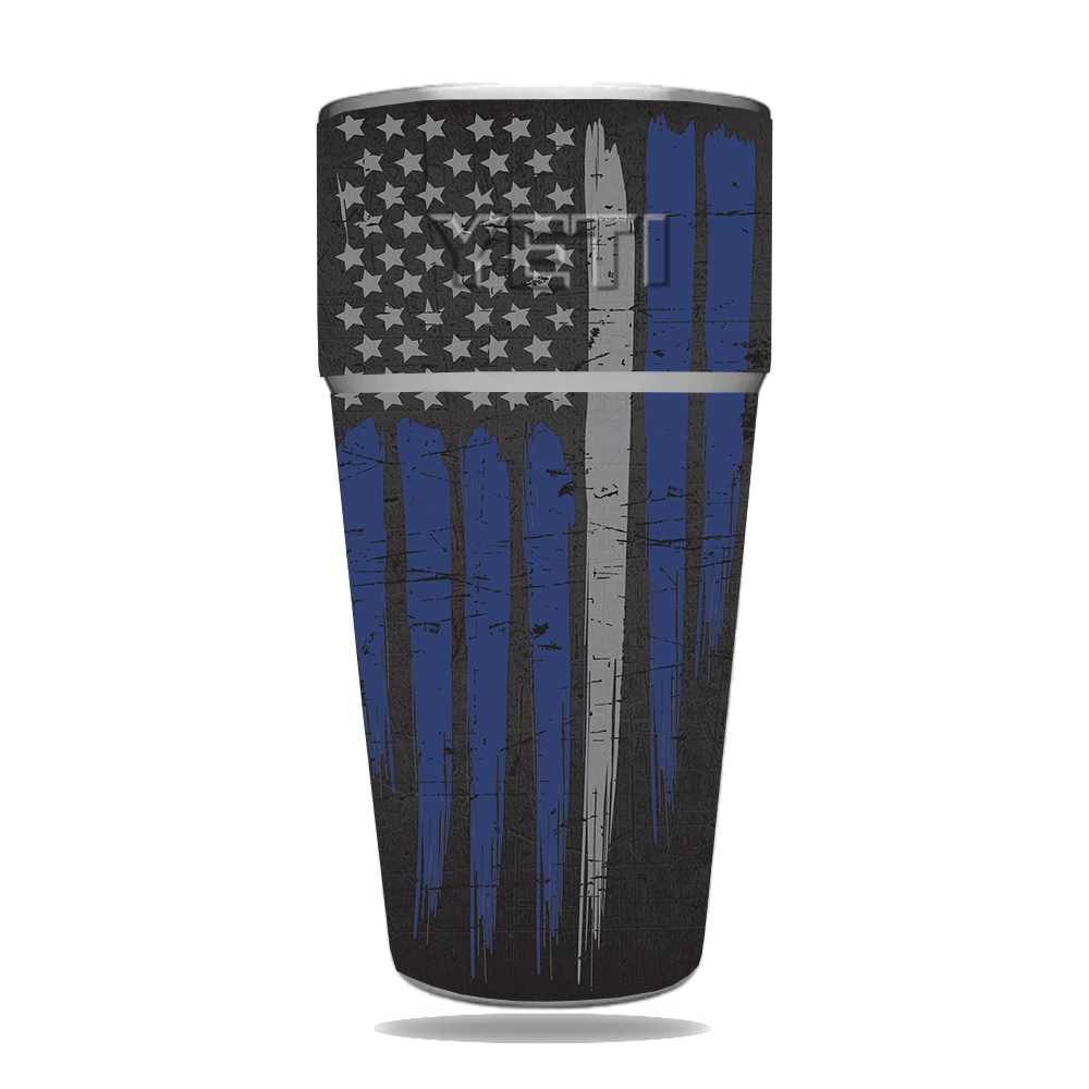 Picture of MightySkins YERAM26SI-Thin White Line Skin for Yeti Rambler 26 oz Stackable Cup - Thin White Line