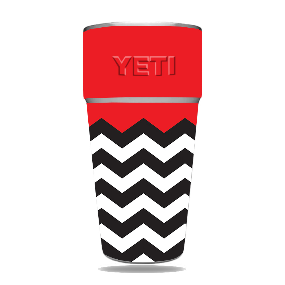 Picture of MightySkins YERAM26SI-Red Chevron Skin for Yeti Rambler 26 oz Stackable Cup - Red Chevron
