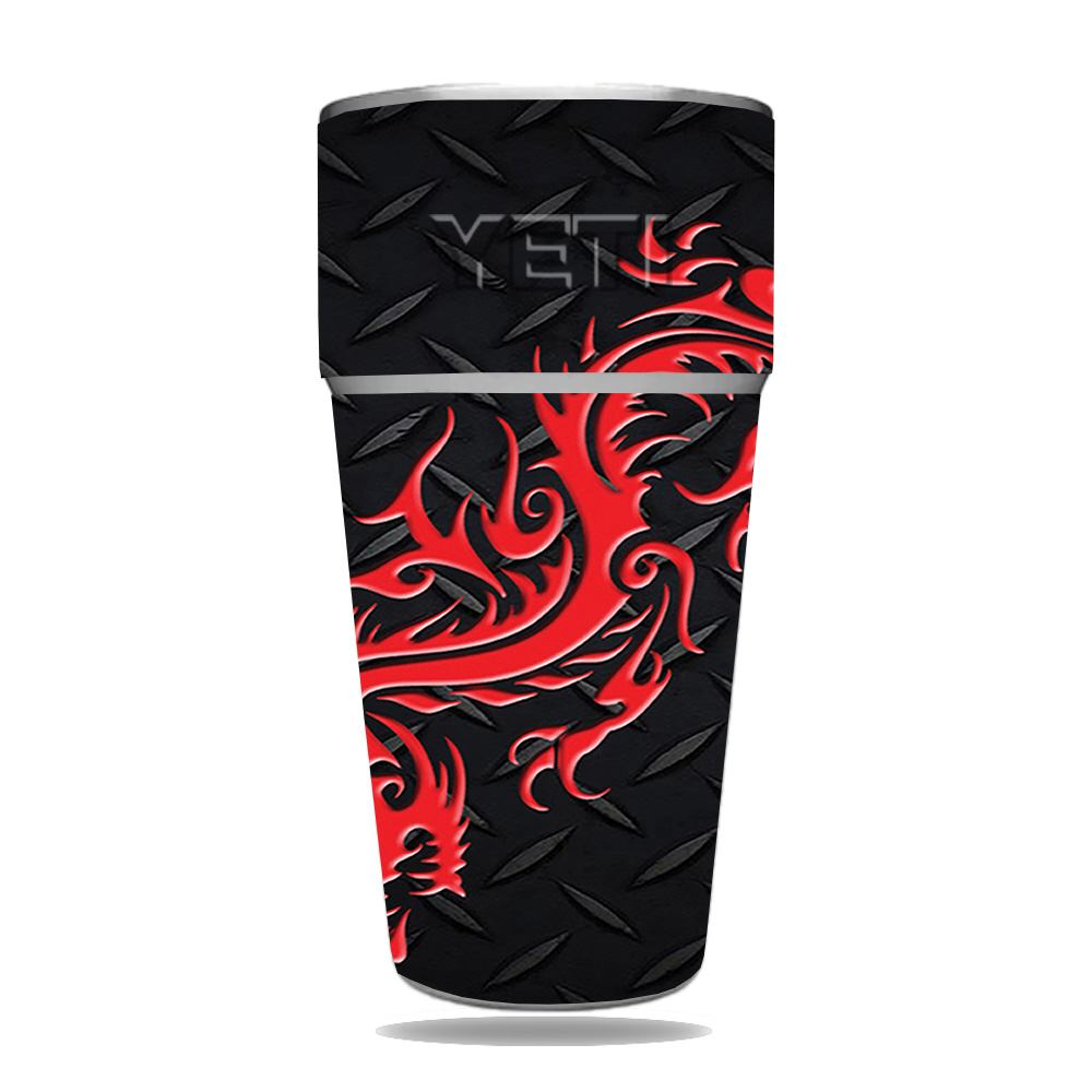 Picture of MightySkins YERAM26SI-Red Dragon Skin for Yeti Rambler 26 oz Stackable Cup - Red Dragon