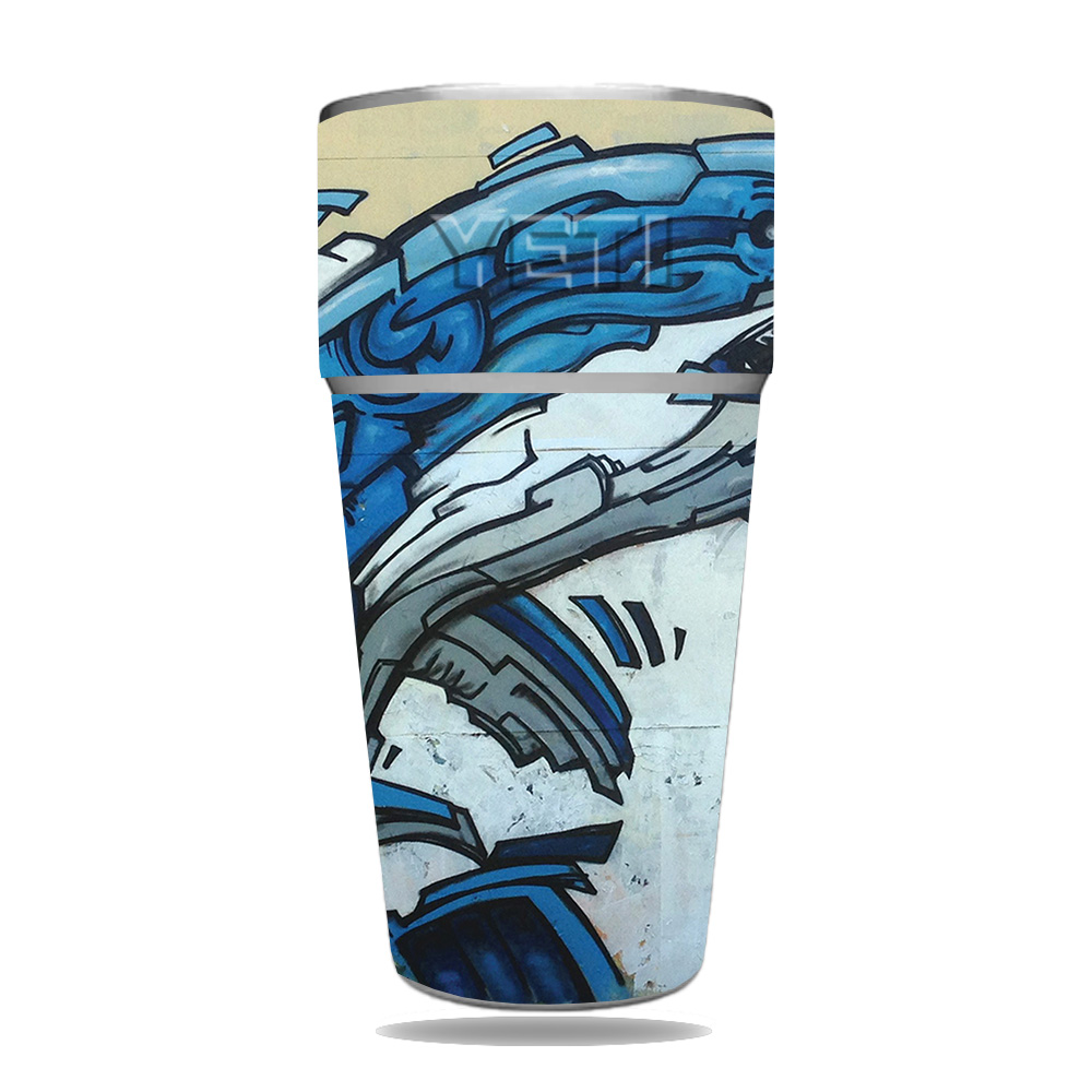 Picture of MightySkins YERAM26SI-Robo Shark Skin for Yeti Rambler 26 oz Stackable Cup - Robo Shark