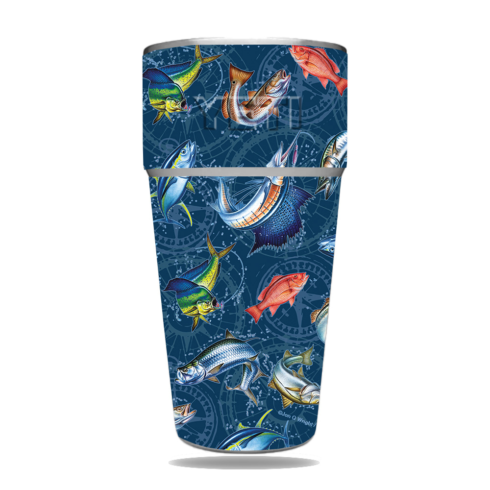 Picture of MightySkins YERAM26SI-Saltwater Compass Skin for Yeti Rambler 26 oz Stackable Cup - Saltwater Compass