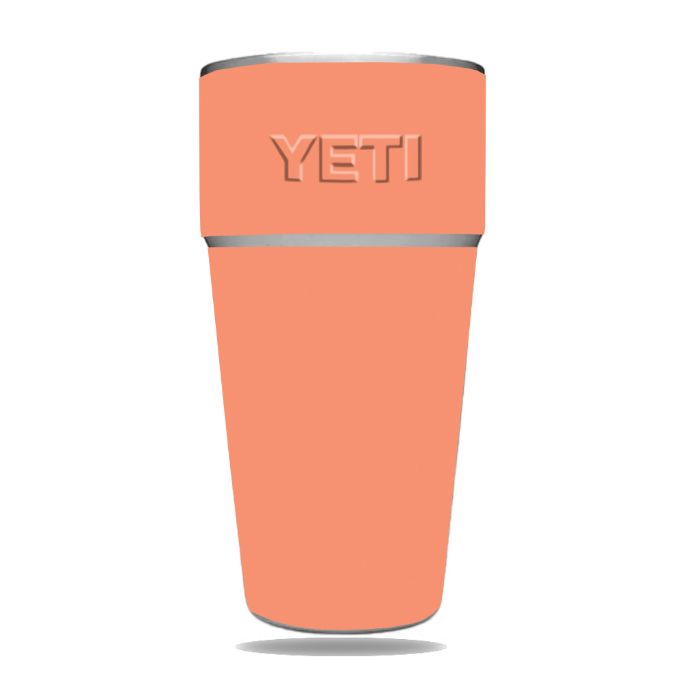 Picture of MightySkins YERAM26SI-Solid Peach Skin for Yeti Rambler 26 oz Stackable Cup - Solid Peach