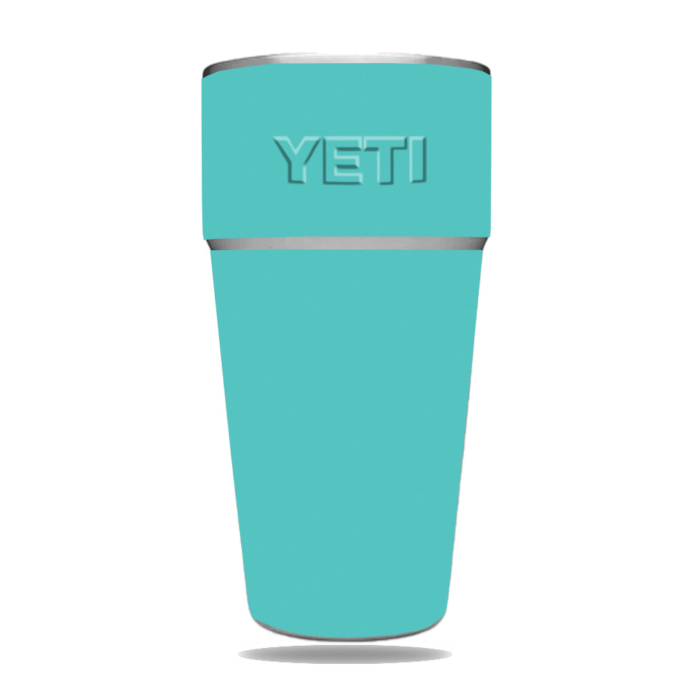 Picture of MightySkins YERAM26SI-Solid Turquoise Skin for Yeti Rambler 26 oz Stackable Cup - Solid Turquoise