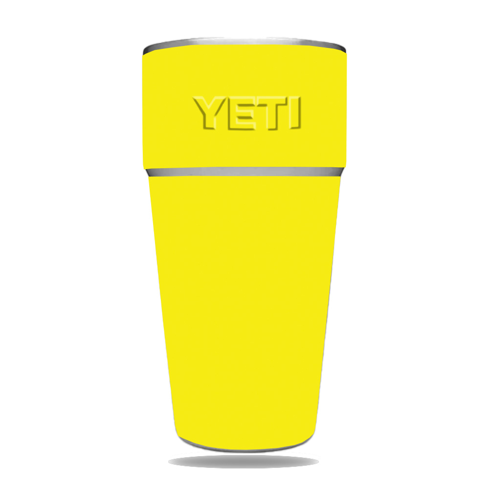 Picture of MightySkins YERAM26SI-Solid Yellow Skin for Yeti Rambler 26 oz Stackable Cup - Solid Yellow