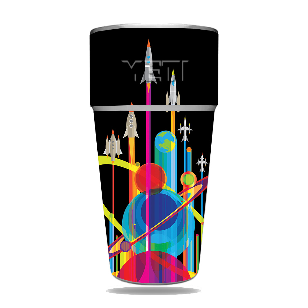 Picture of MightySkins YERAM26SI-Space Poster Skin for Yeti Rambler 26 oz Stackable Cup - Space Poster