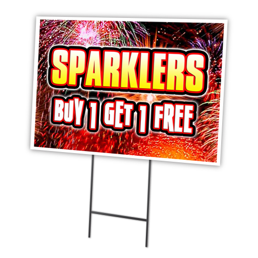 SignMission C-1216-DS-Sparklers Buy 1Get1 Fre