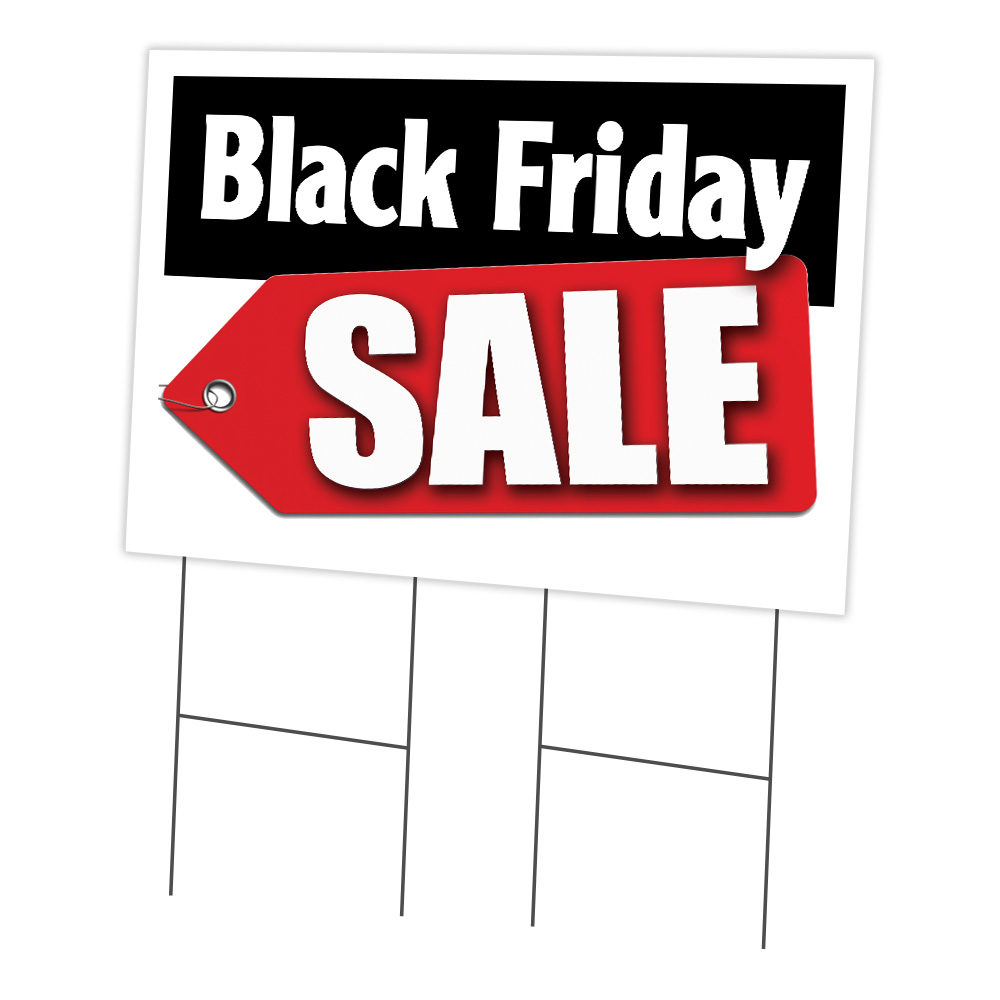 C-2436 Black Friday Sale 24 x 36 in. Yard Sign & Stake - Black Friday Sale -  SignMission
