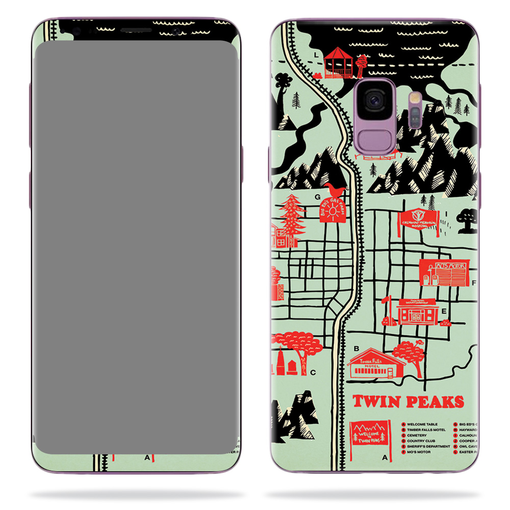 SAGS9-Twin Peaks Map Skin for Samsung S9 - Twin Peaks Map -  MightySkins