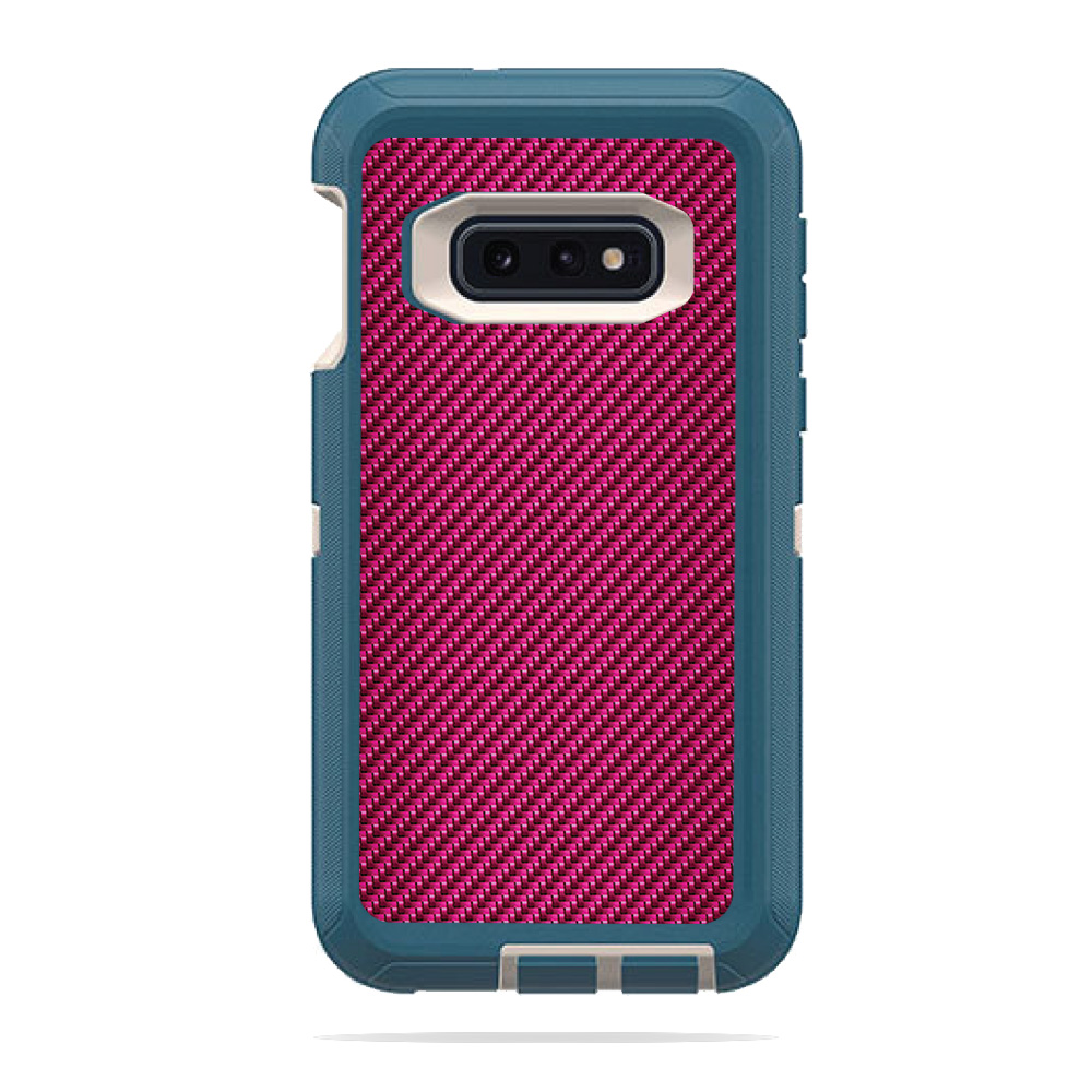 OTDESG10E-Pink Carbon Fiber Skin for Otterbox Defender Samsung Galaxy 10E - Pink Carbon Fiber -  MightySkins