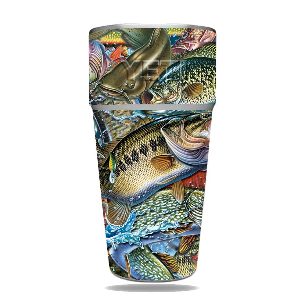 Picture of MightySkins YERAM26SI-Action Fish Puzzle Skin for Yeti Rambler 26 oz Stackable Cup - Action Fish Puzzle