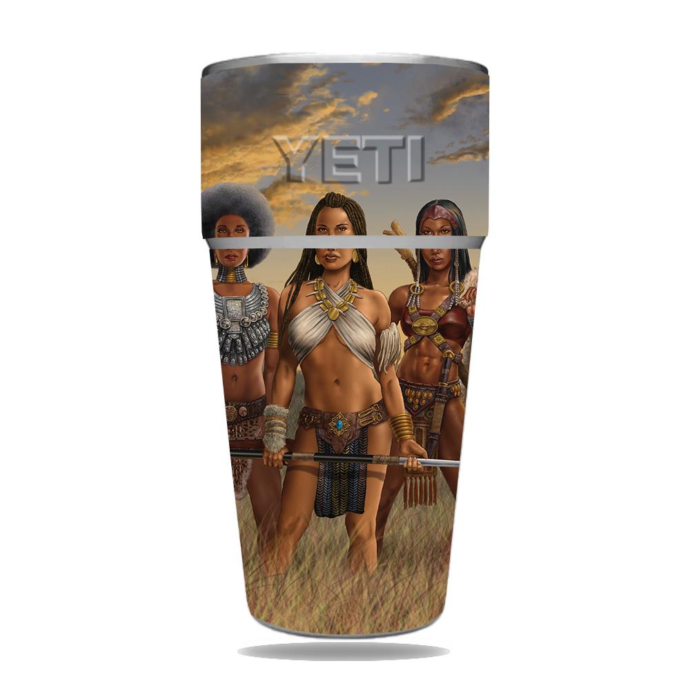 Picture of MightySkins YERAM26SI-African Queens Skin for Yeti Rambler 26 oz Stackable Cup - African Queens