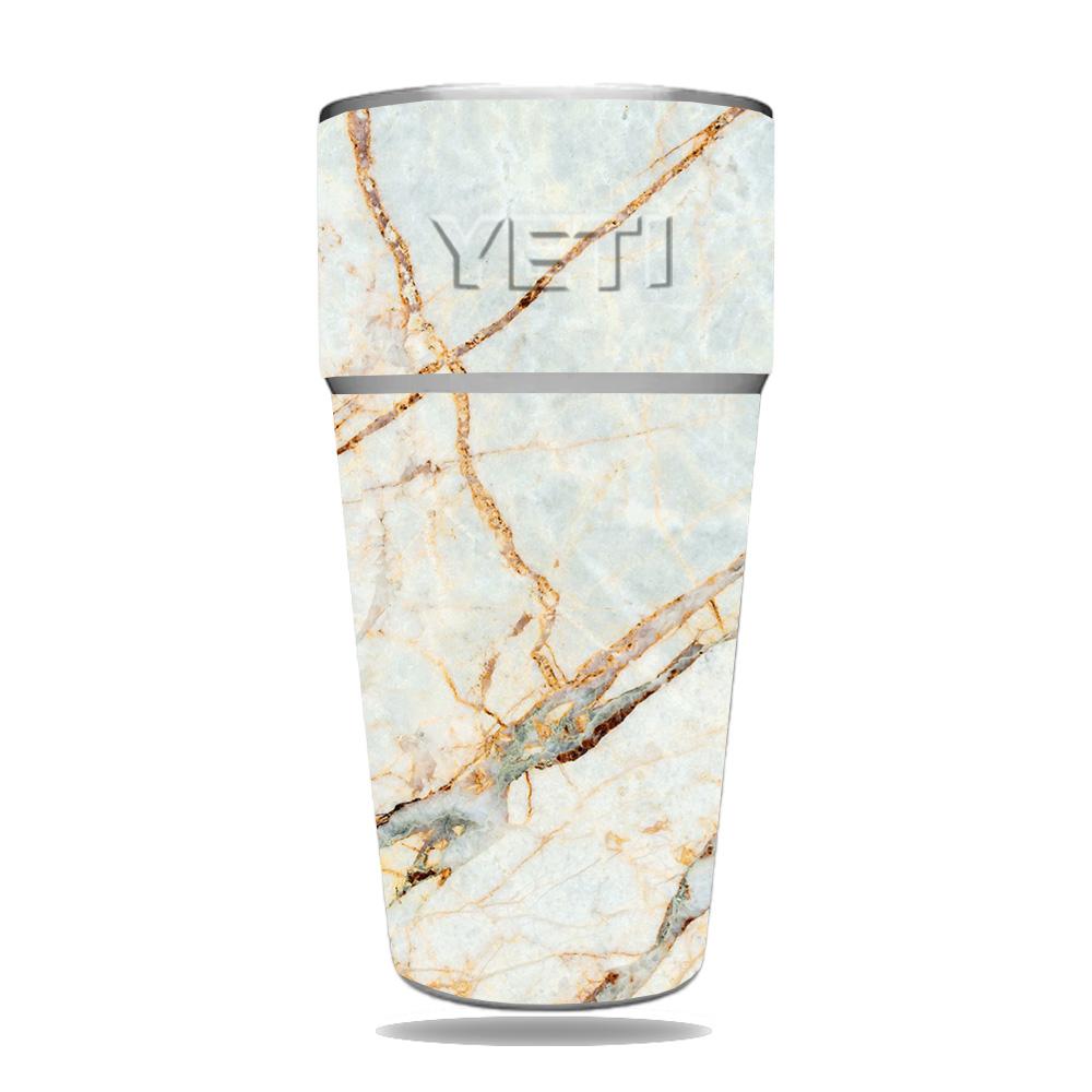 Picture of MightySkins YERAM26SI-Antique Marble Skin for Yeti Rambler 26 oz Stackable Cup - Antique Marble
