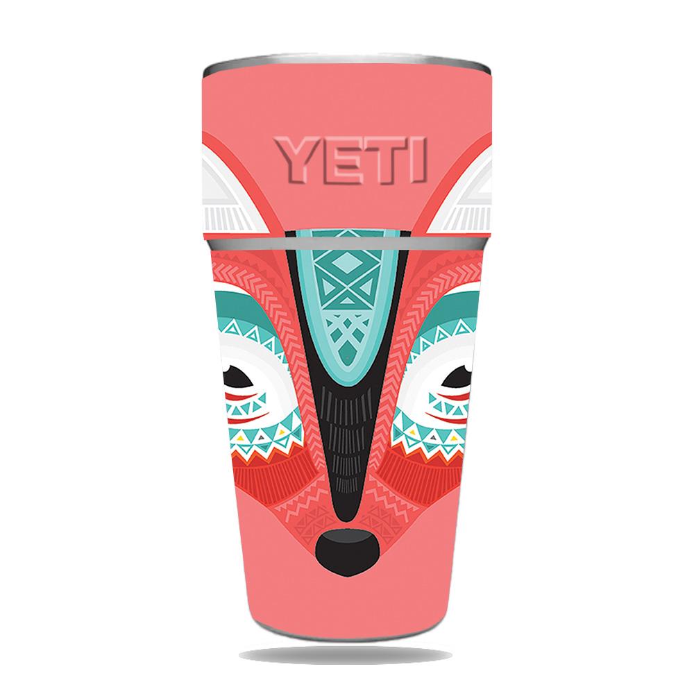 Picture of MightySkins YERAM26SI-Aztec Fox Skin for Yeti Rambler 26 oz Stackable Cup - Aztec Fox