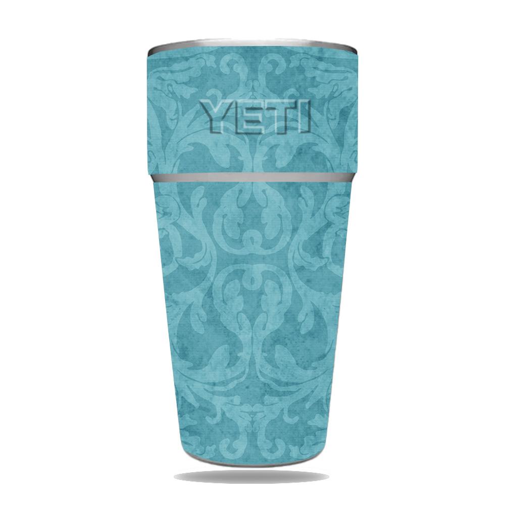 Picture of MightySkins YERAM26SI-Baby Blue Jacquard Skin for Yeti Rambler 26 oz Stackable Cup - Baby Blue Jacquard