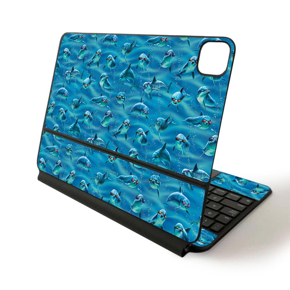 Picture of MightySkins APIPSK1120-Dolphin Gang Skin for Apple Magic Keyboard for iPad Pro 11 in. 2020 - Dolphin Gang