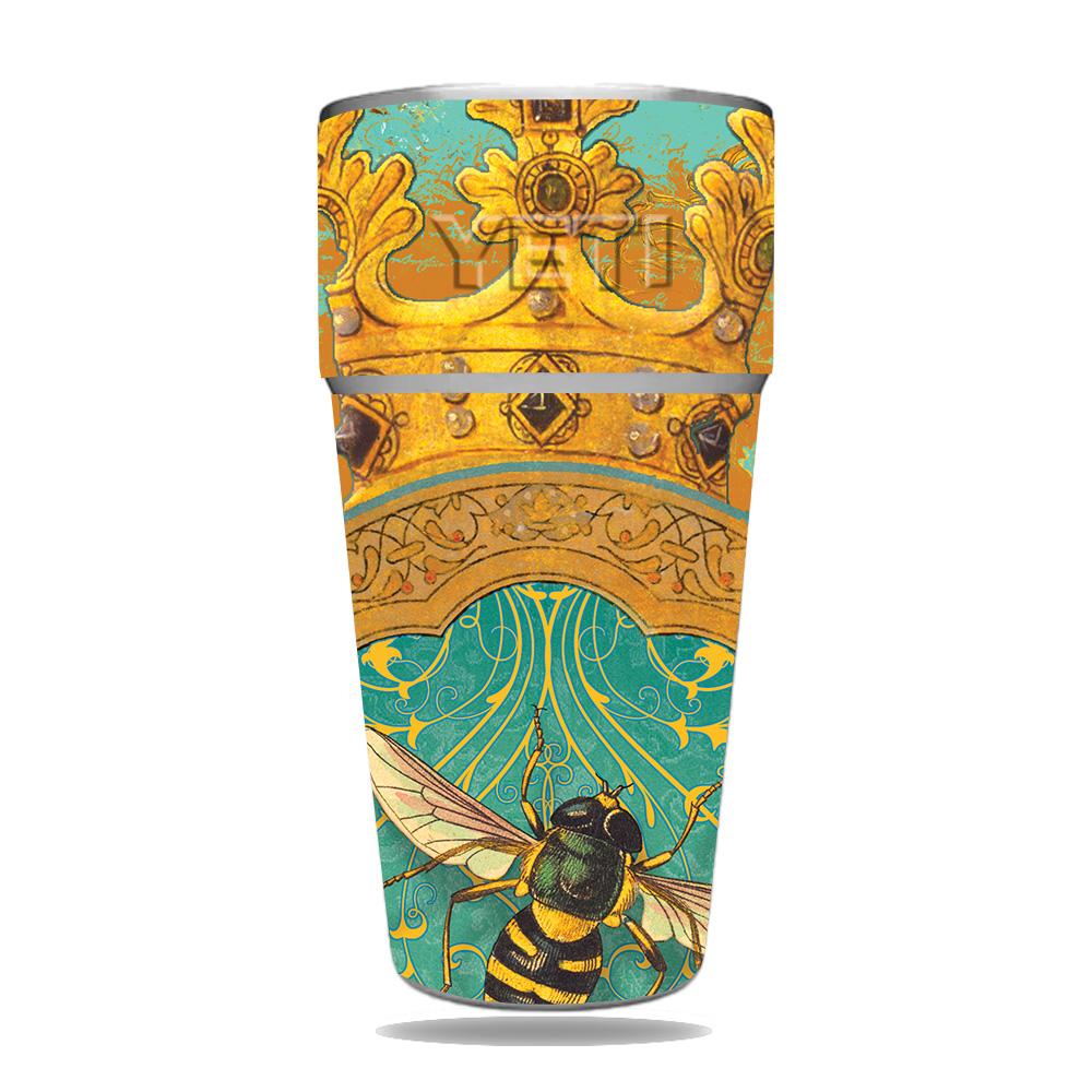 Picture of MightySkins YERAM26SI-Bee Queen Skin for Yeti Rambler 26 oz Stackable Cup - Bee Queen