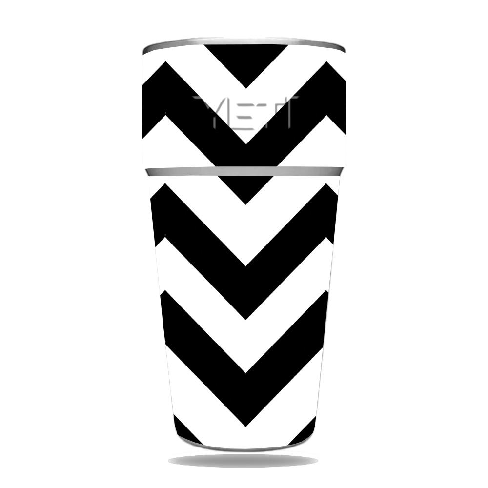 Picture of MightySkins YERAM26SI-Black Chevron Skin for Yeti Rambler 26 oz Stackable Cup - Black Chevron