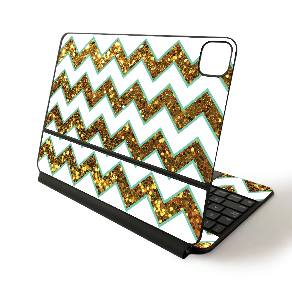 APIPSK1120-Glitzy Chevron Skin for Apple Magic Keyboard for iPad Pro 11 in. 2020 - Glitzy Chevron -  MightySkins