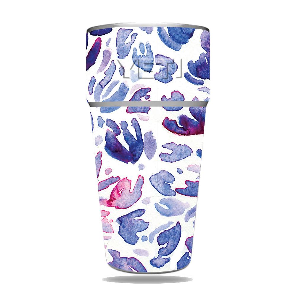 Picture of MightySkins YERAM26SI-Blue Petals Skin for Yeti Rambler 26 oz Stackable Cup - Blue Petals