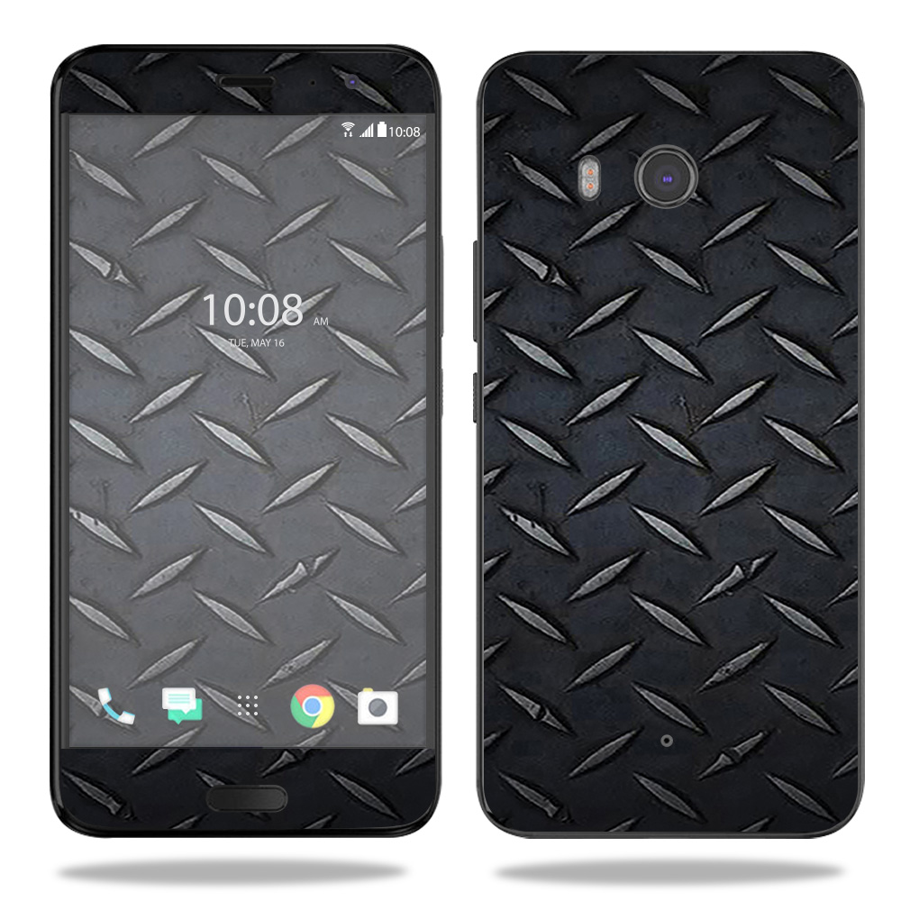 Picture of MightySkins HTCU11-Black Diamond Plate Skin for HTC U11 - Black Diamond Plate
