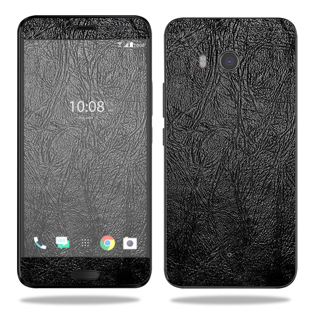 Picture of MightySkins HTCU11-Black Leather Skin for HTC U11 - Black Leather