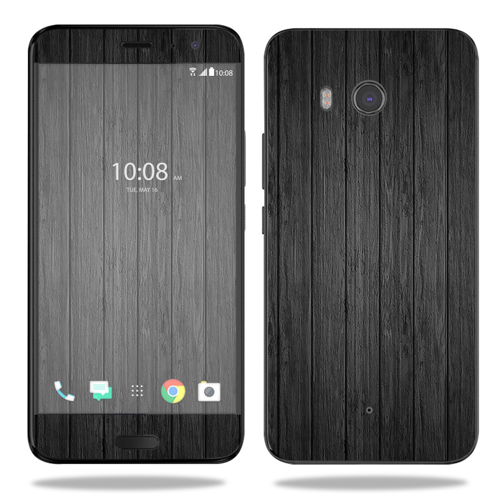 Picture of MightySkins HTCU11-Black Wood Skin for HTC U11 - Black Wood