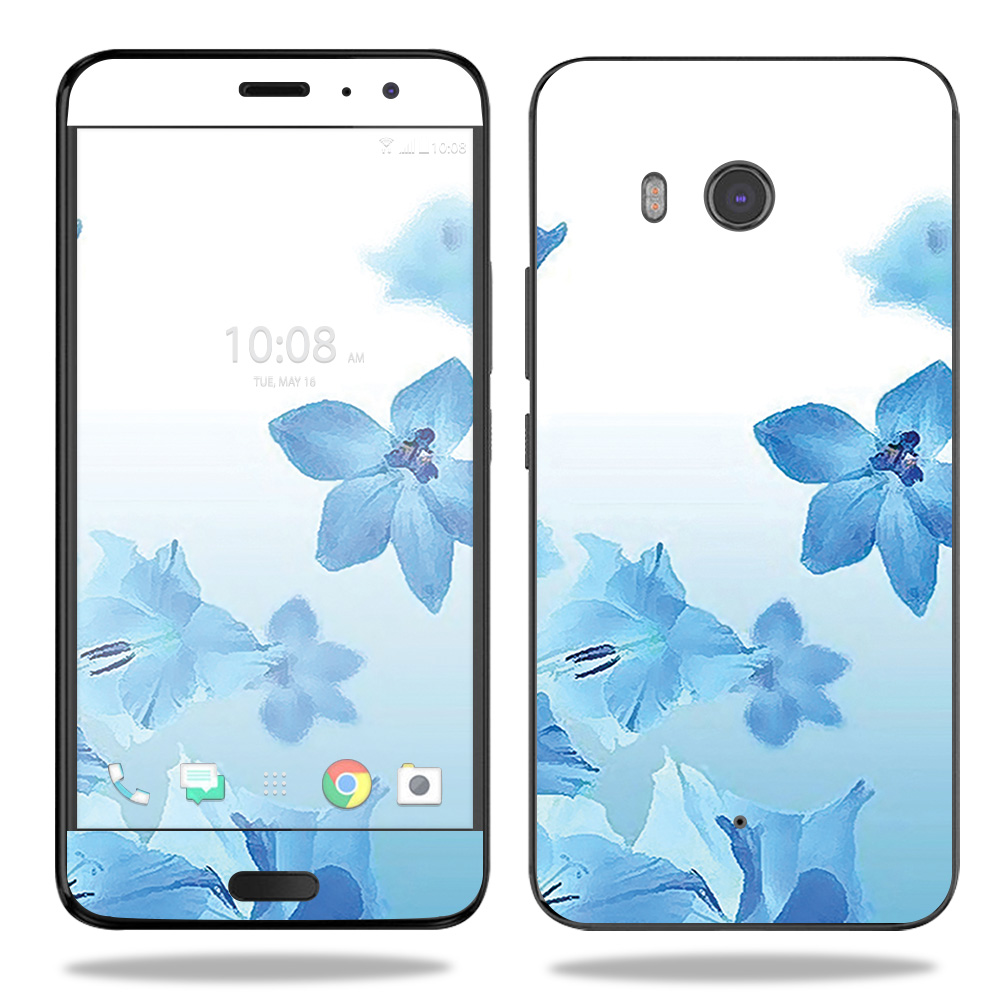 Picture of MightySkins HTCU11-Blue Flowers Skin for HTC U11 - Blue Flowers