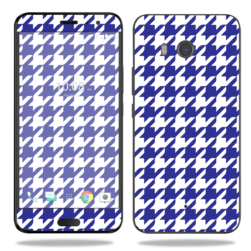 Picture of MightySkins HTCU11-Blue Houndstooth Skin for HTC U11 - Blue Houndstooth