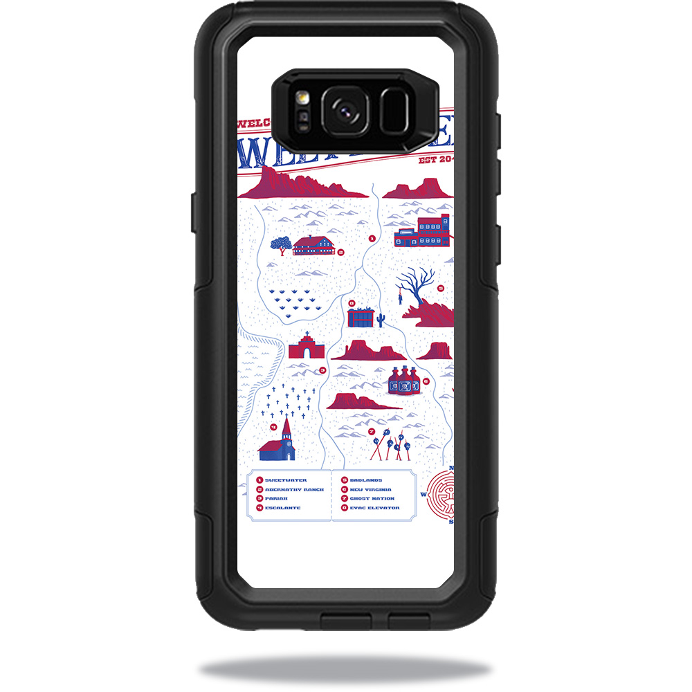 OTCSGS8PL-sweetwater map Skin for Otterbox Commuter Samsung Galaxy S8 Plus Case - Sweetwater Map -  MightySkins