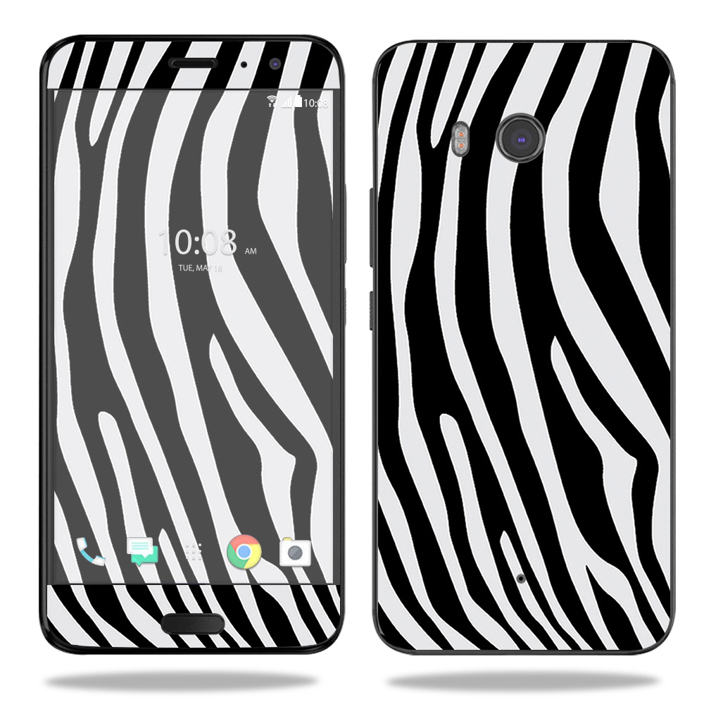 Picture of MightySkins HTCU11-Black Zebra Skin for HTC U11 - Black Zebra
