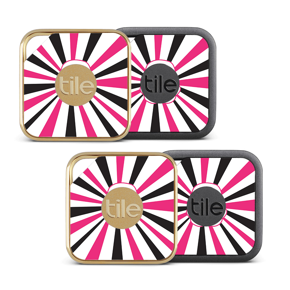 Picture of MightySkins TILEPRO-Pink Star Rays Skin for Tile Pro Sport & Style Smart - Pink Star Rays - Pack of 4