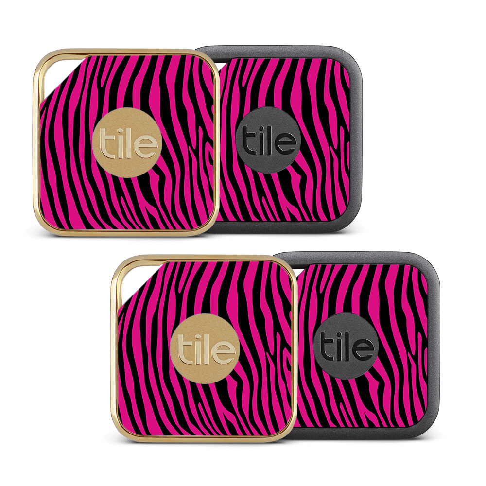 Picture of MightySkins TILEPRO-Pink Zebra Skin for Tile Pro Sport & Style Smart - Pink Zebra - Pack of 4