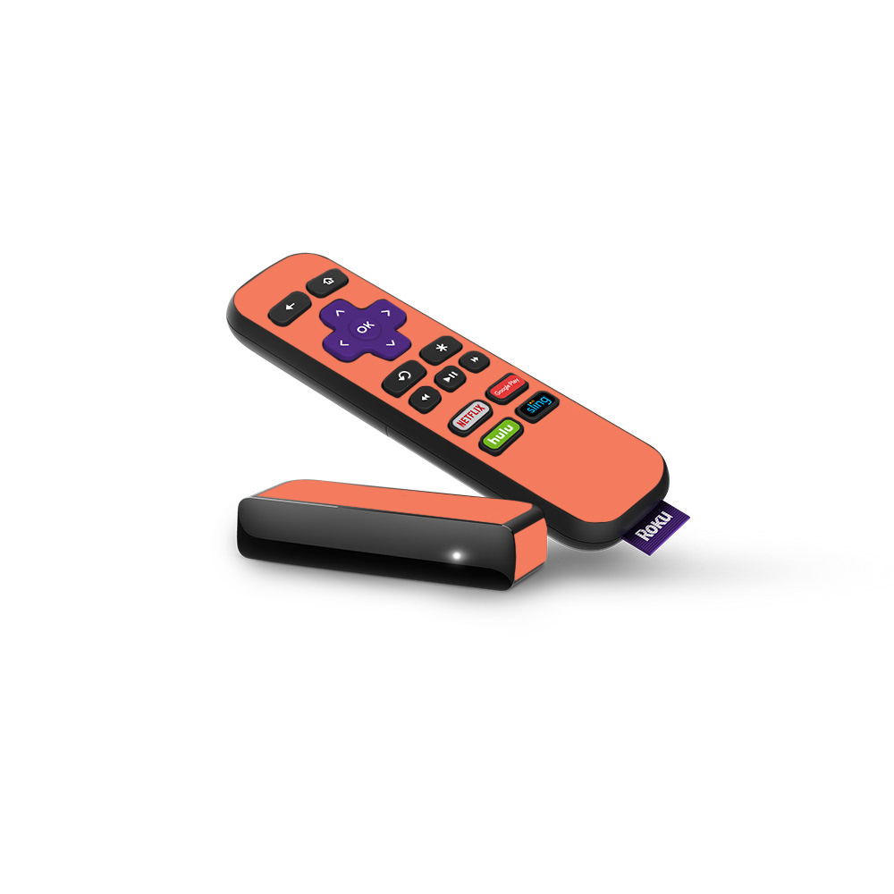 ROEXP-Solid Salmon Skin for Roku Express Remote - Solid Salmon -  MightySkins